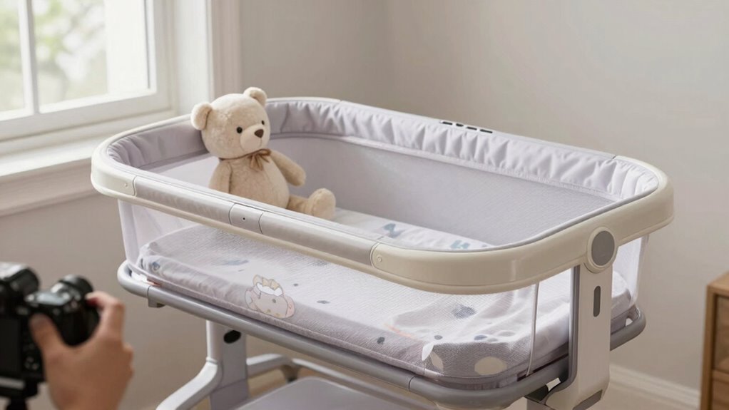 safe adjustable portable bedside bassinets