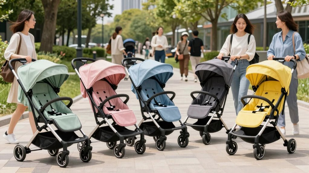 top one hand fold strollers