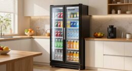 enhanced beverage fridge organization