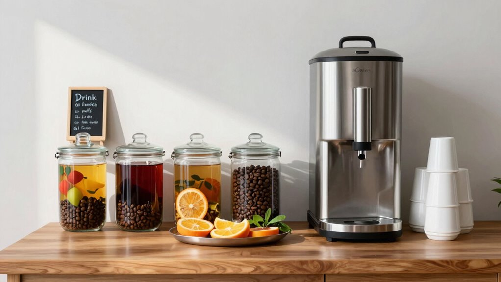 organized home beverage station