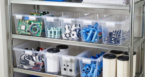 organized spare part storage