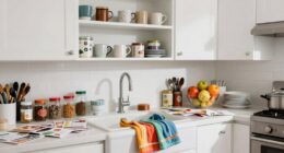 unorganized countertops and items
