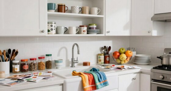 unorganized countertops and items
