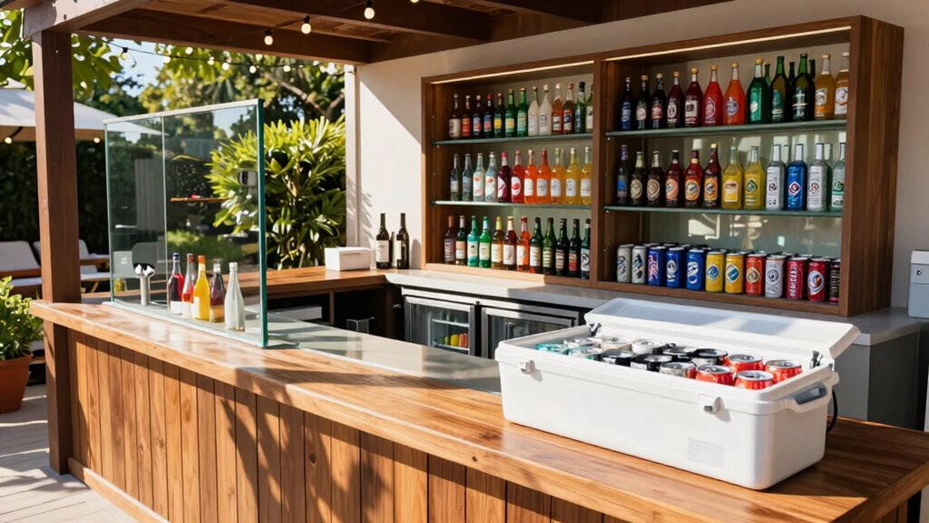weather resistant energy efficient beverage center